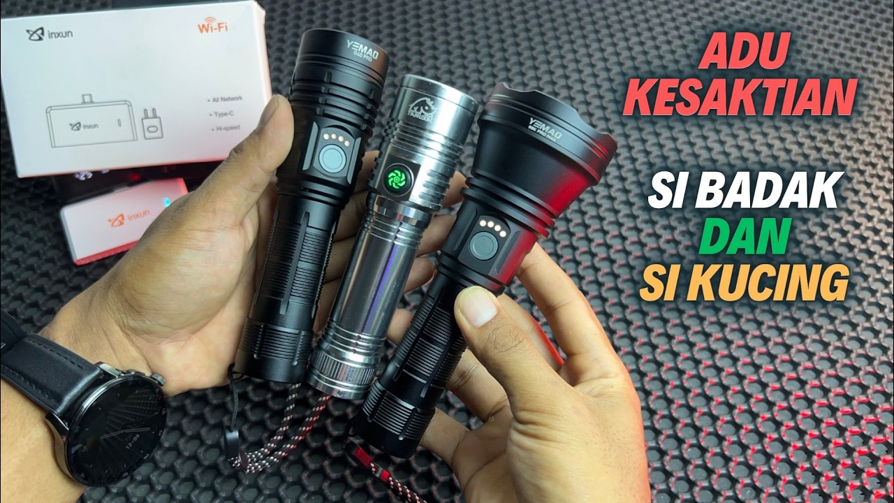 Senter 100 ribuan • YEMAO G40 Pro SST40 Vs Tanlook Senter Badak CAHAYA TERANG #Senterpalingawet