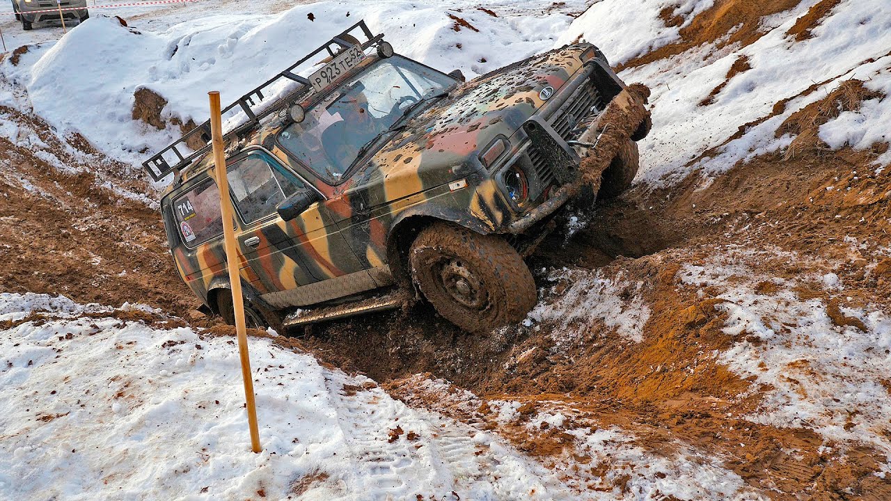 НИВА против внедорожников УАЗ и JEEP Cherokee на бездорожье