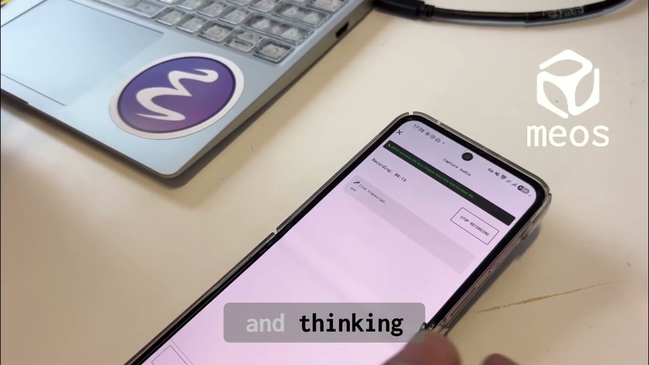 meos one: on device audio transcription first test