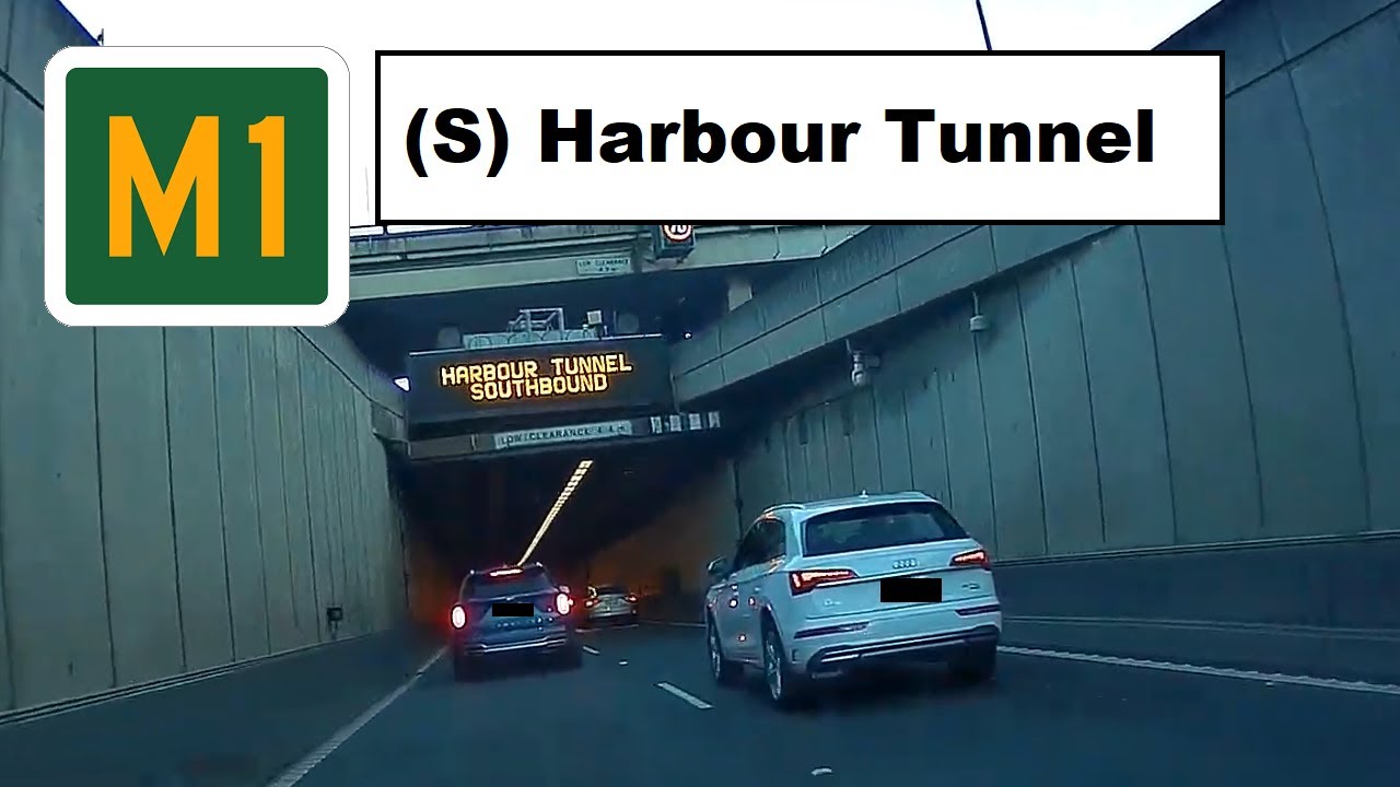 【Sydney Drive】 M route 1(South) from Lane Cove to Airport,M5 via Harbour Tunnel