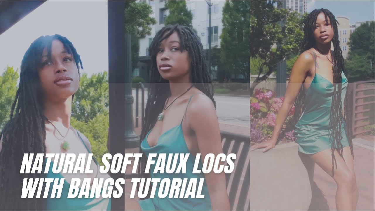 EASY & NATURAL Soft Faux Locs with Bangs Tutorial