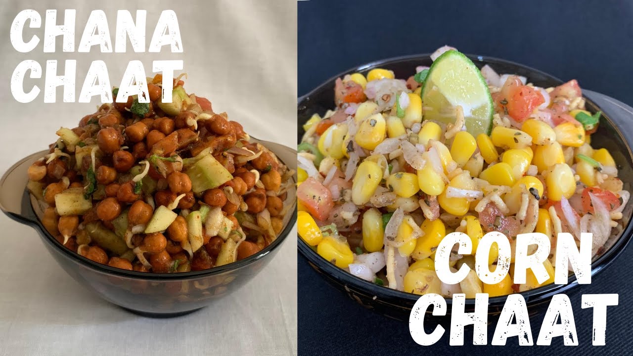 Chana Chaat | Corn Chaat | Corn Salad | Healthy Sprout Salad | Black Gram Sprout Salad
