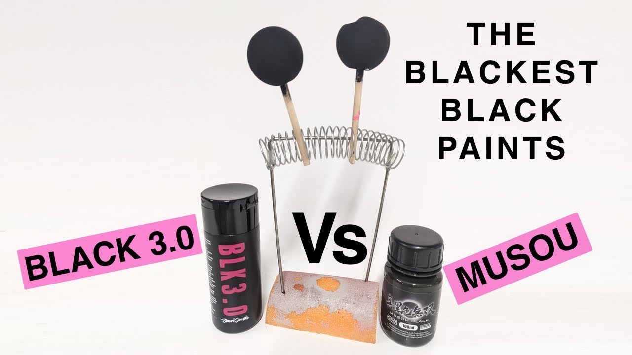 Mousu Black vs Black 3 0 - The world's blackest black paints - Which is the blackest