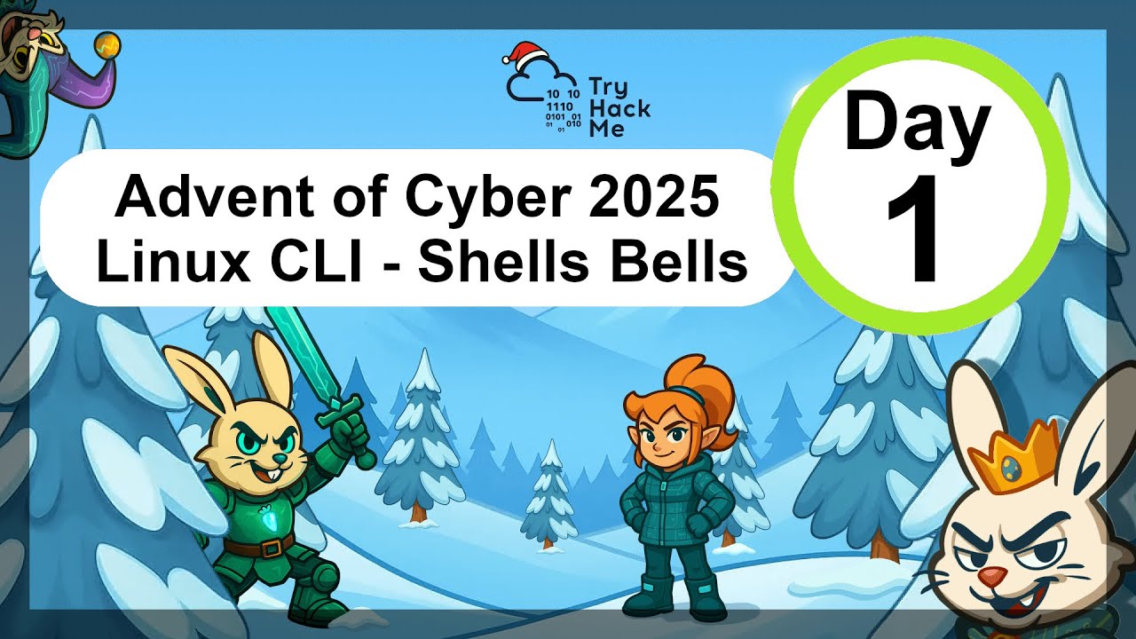 TryHackMe Advent of Cyber ​​2025 — День 1 — Linux CLI — Shells Bells