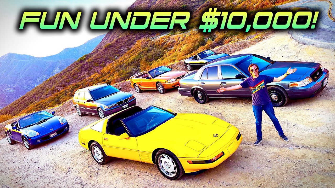 Top 10 Fun Reliable Cars For $10K Or Less! (Corvette, Mustang, Miata, BMW + More For Cheap)