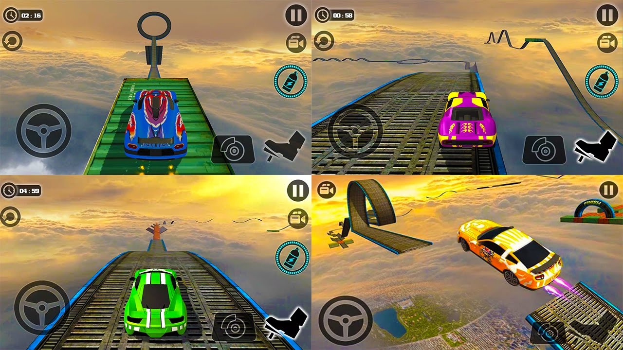 Impossible Stunt Car Tracks 3D / First 4 Cars / Android GamePlay 2017