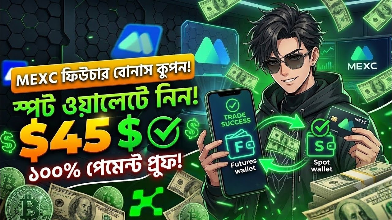 ফিউচার বোনাসের টাকা পকেটে নিন! (ট্রেড করে স্পটে ট্রান্সফার)। Future Bonus Withdraw Proof | Mexc |