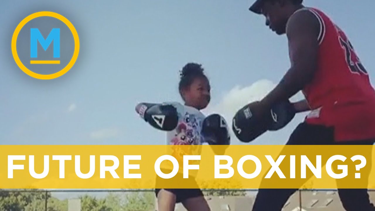 Little girl shows off boxing skills with her dad and they will stun you | Your Morning