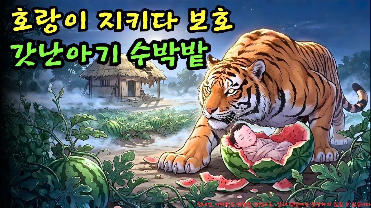 👉 수박밭에 홀로 남겨진 갓난아기 곁을 지키던 사나운 호랑이… 접근하는 사람들을 왜 으르렁거리며 쫓아냈을까? ㅣ옛날이야기 ㅣ민담 ㅣ오디오북ㅣ전설ㅣ설화 ㅣ야담