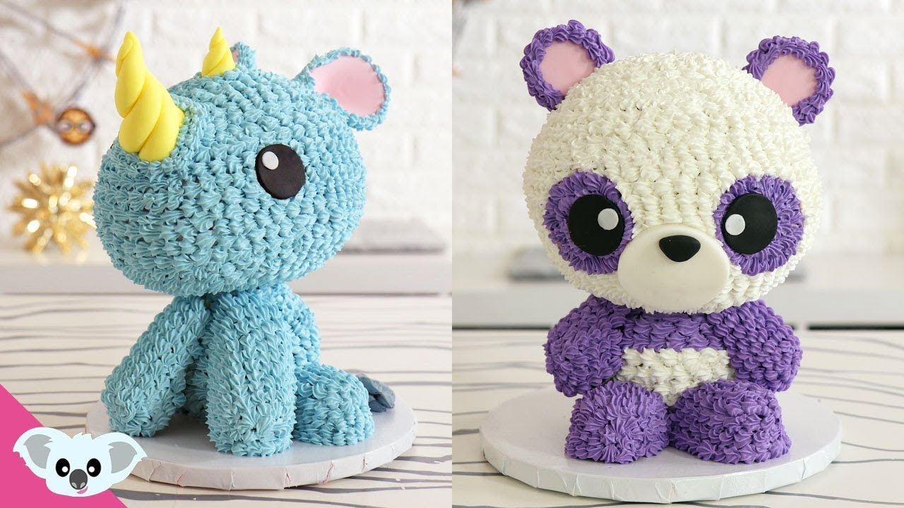 Rhino and Panda CAKE | Kawaii Animal Birthday Party Ideas | Cake Art | Koalipops