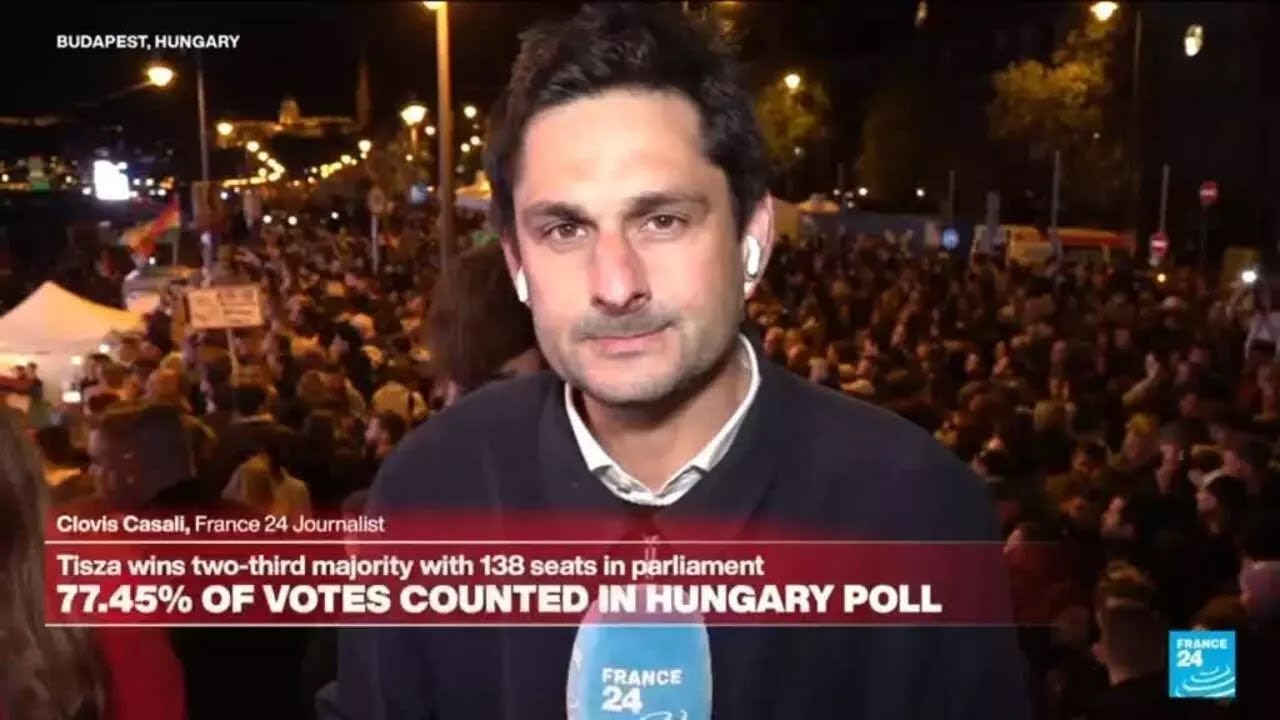 Peter Magyar's supporters celebrate victory in streets of Budapest &bull; FRANCE 24 English