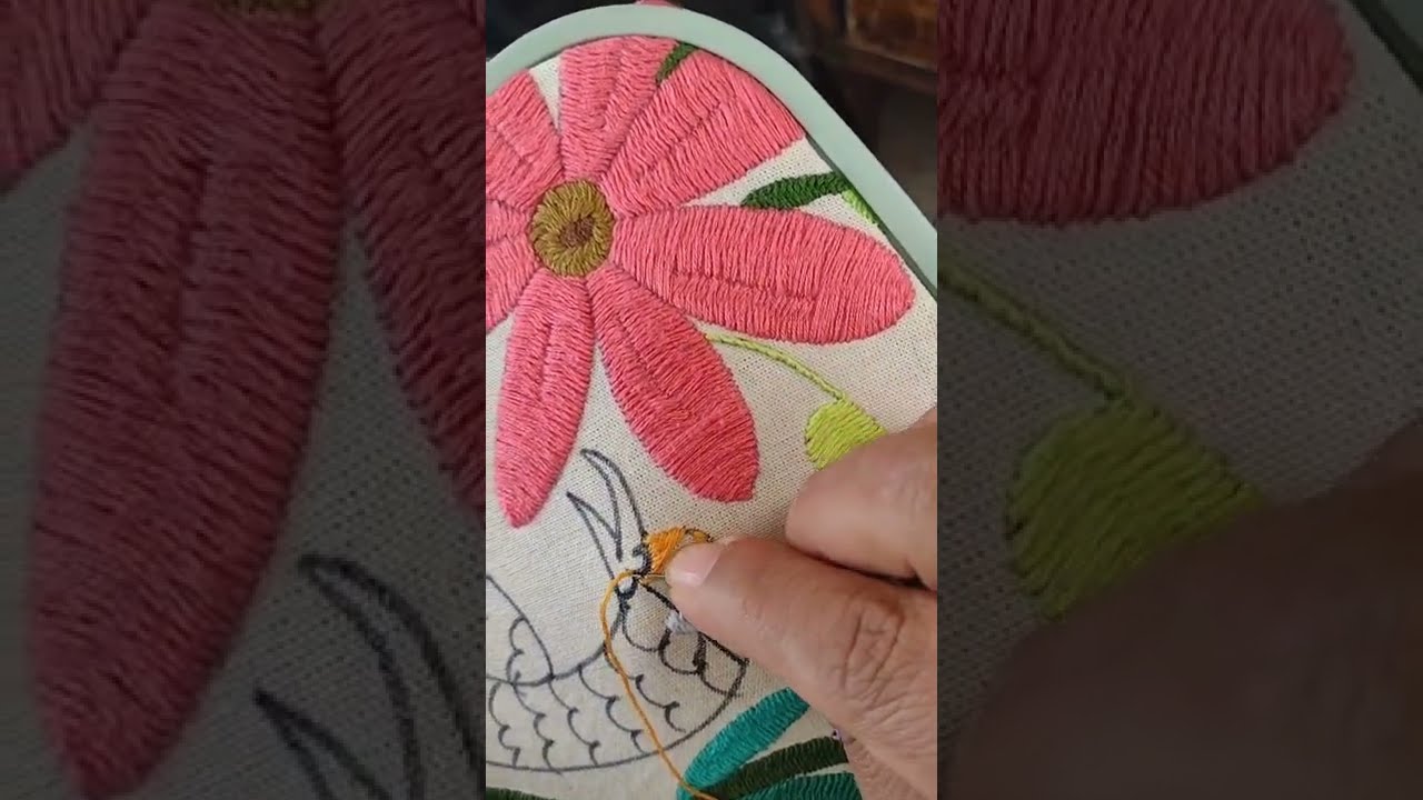 VIDEO NO. 3 bordando ojo y cabeza de ave, bordado tenango
