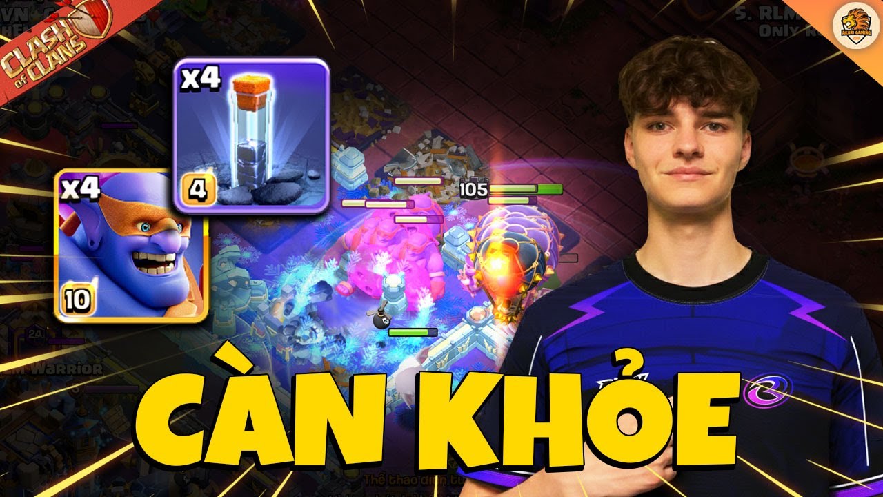Super Bowler Càn Khỏe TH18 Attack Clash of clans | Akari Gaming