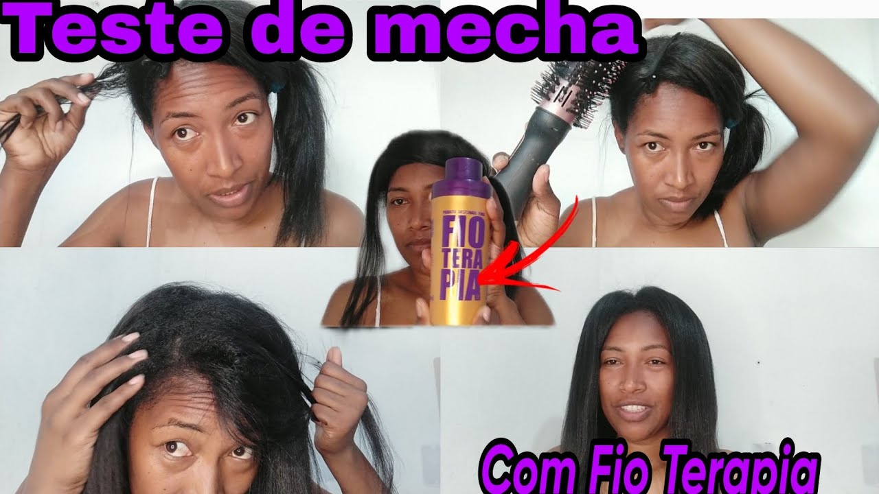 TESTE DE MECHA COM A FIO TERAPIA VOCÊS NÃO VÃO ACREDITAR NO RESULTADO