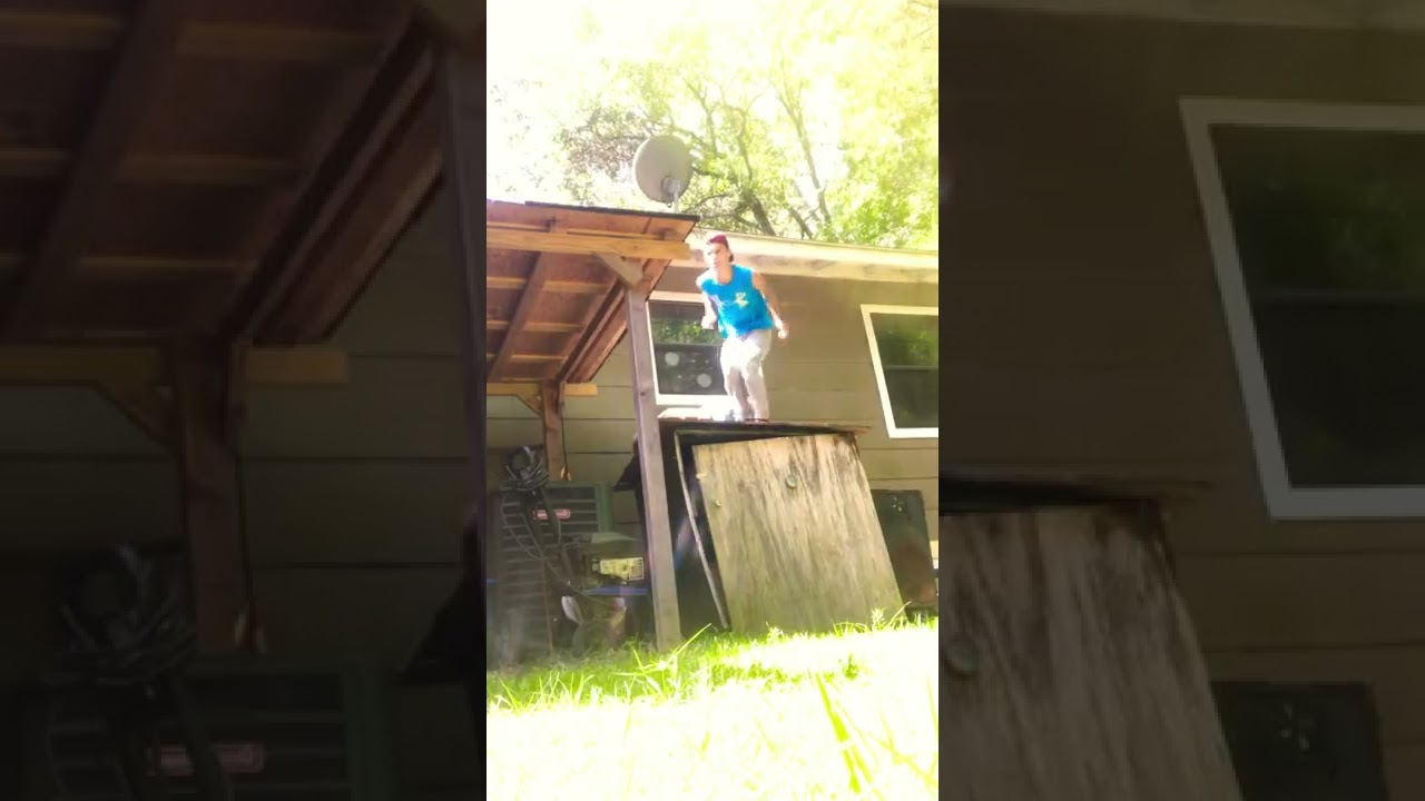 Diving off my roof head first #shorts