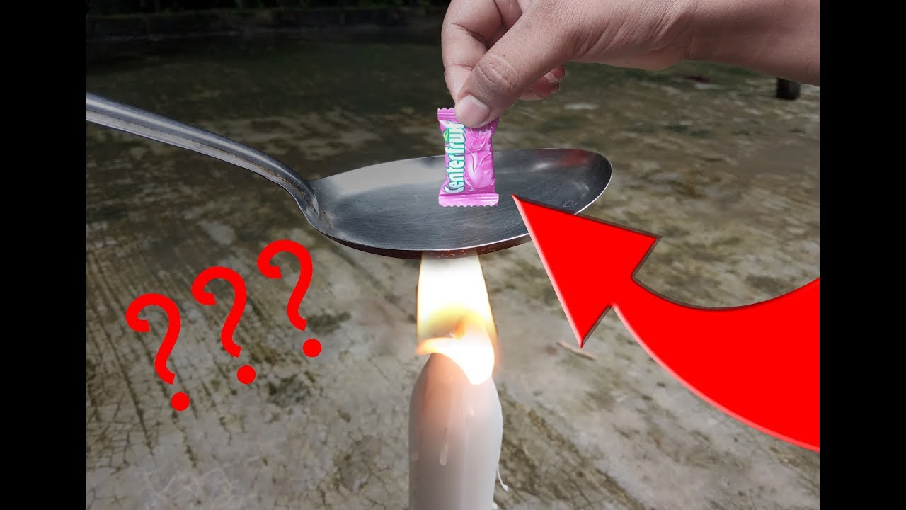 Boiling Center Fruit Chewing Gum in a Hot Spoon Experiment || Center Fruit V/S Hot Spoon Experiment