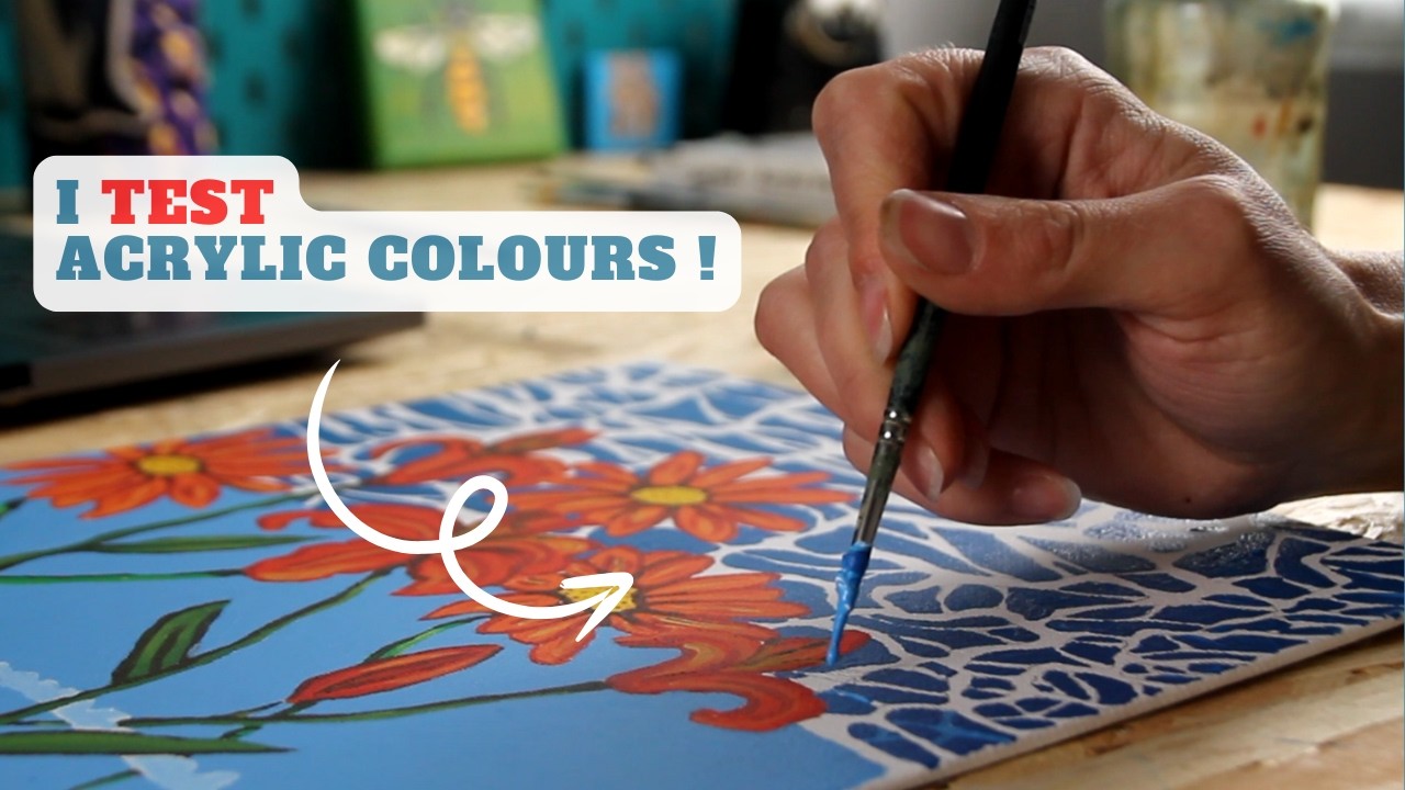 I am testing mont marte acrylic colors