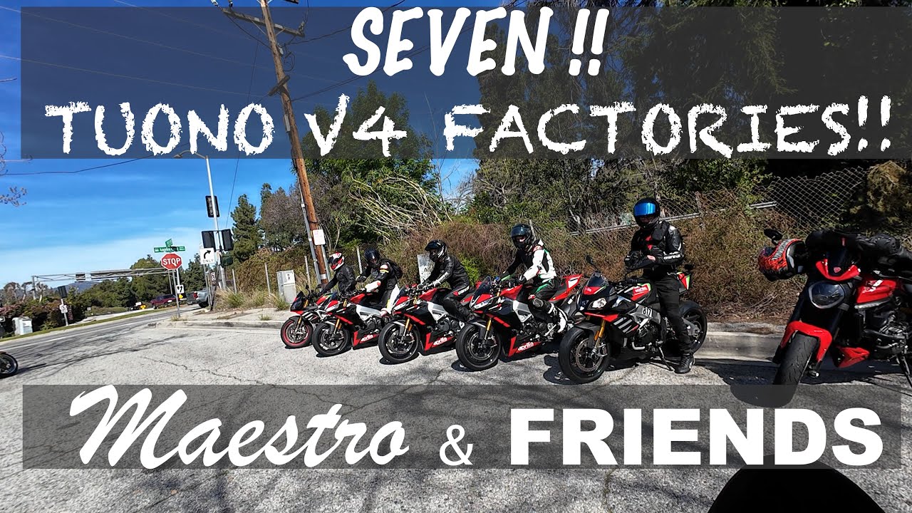 SEVEN TUONOS. ONE MAESTRO.Watch the Aprilia Tuono V4 Factory Lead a Pack of Pure V4 Fury.