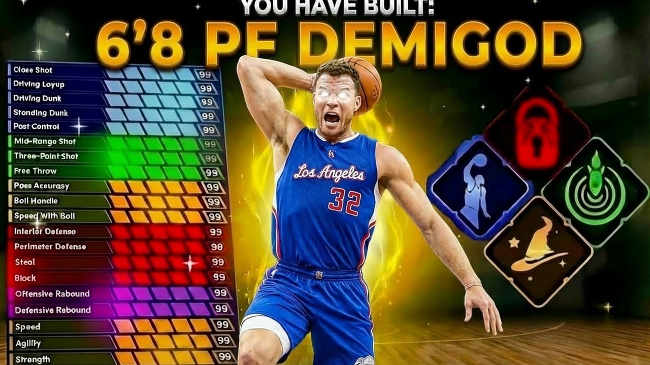 *NEW* BEST 6'8 PF BUILD IS THE BEST BUILD IN NBA 2K26! GAMEBREAKING DEMIGOD!