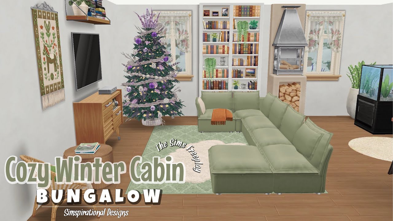 COZY WINTER CABIN BUNGALOW | The Sims Freeplay | House Tour | Floor Plans | Simspirational Designs