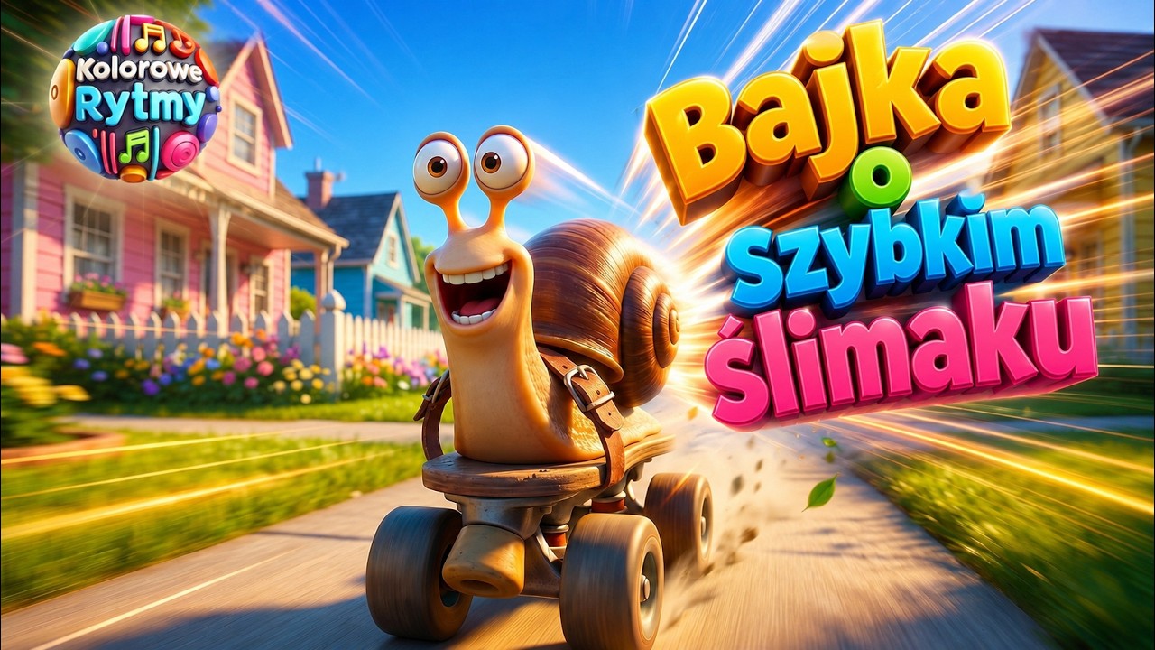 Bajka o szybkim ślimaku - piosenki dla dzieci - KOLOROWE RYTMY