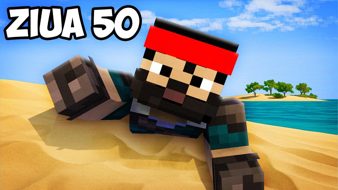 Am Supravietuit 50 de Zile pe o Insula Abandonata in Minecraft Hardcore!