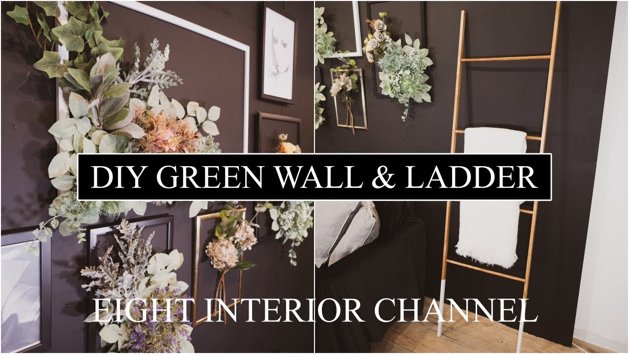 100均ウォールグリーンとブランケットラダーをdiy！壁面緑化インテリアコーディネート/DIY GREEN WALL + BLANKET LADDER