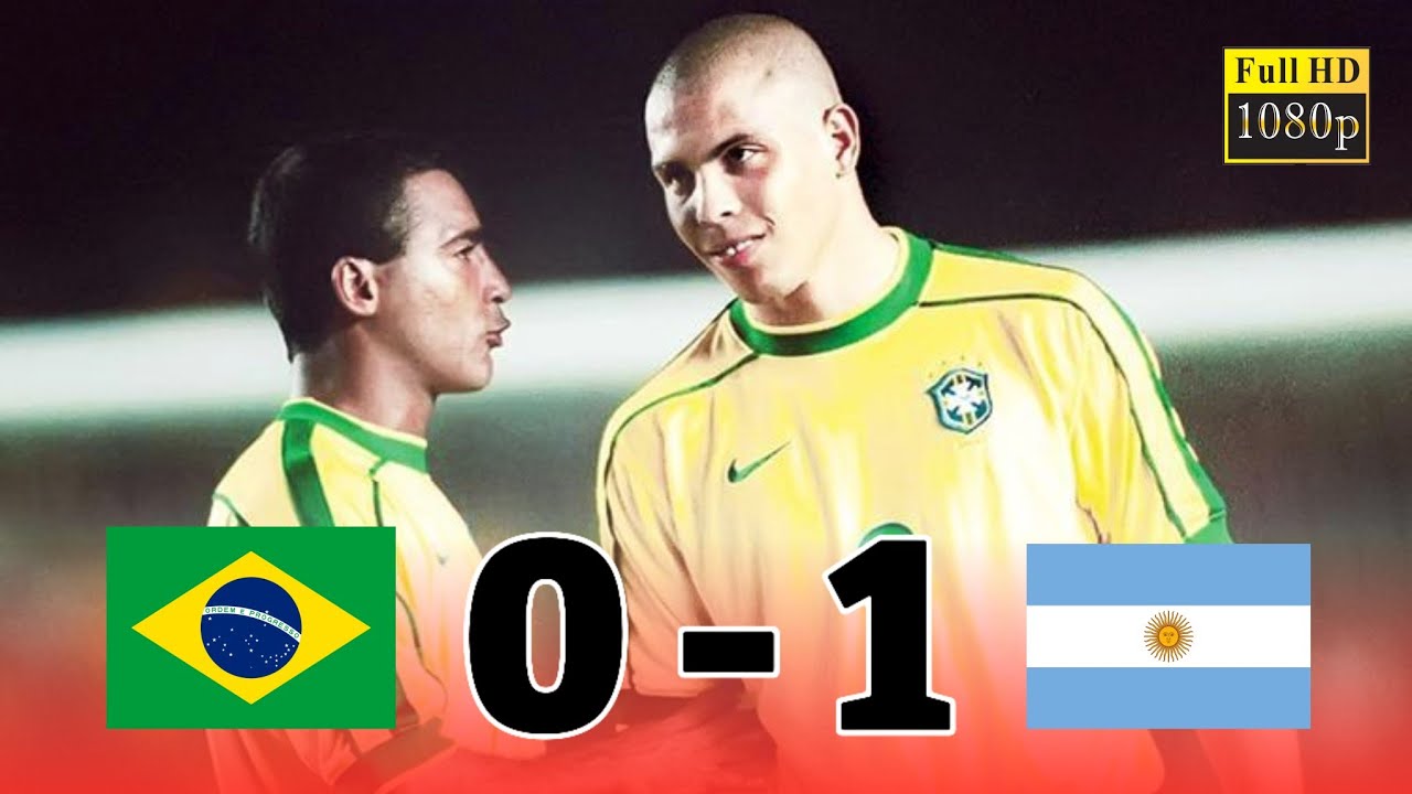 Brazil 0 - 1 Argentina | Ronaldo Show | Extended Highlights and All Goals- Friendly 1998 HD