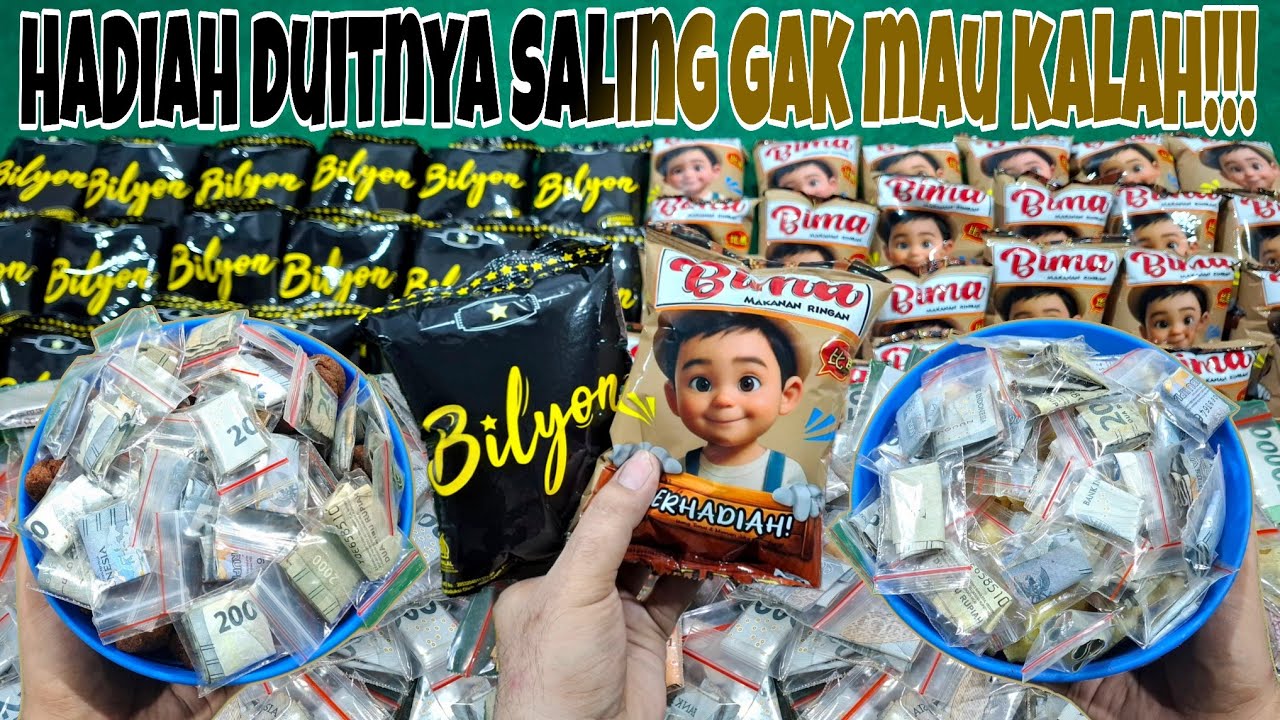 VIRAL!!! HADIAH DUITNYA SALING GAK MAU KALAH!!! UNBOXING CIKI BIMA vs BILYON BERHADIAH UANG