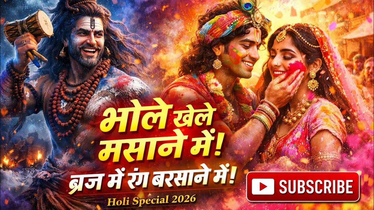भोला होली खेले मसाने में | Bhola Holi Khele Masane Mein | Masane Ki Holi 2026 Latest Shiv Bhajan Dj