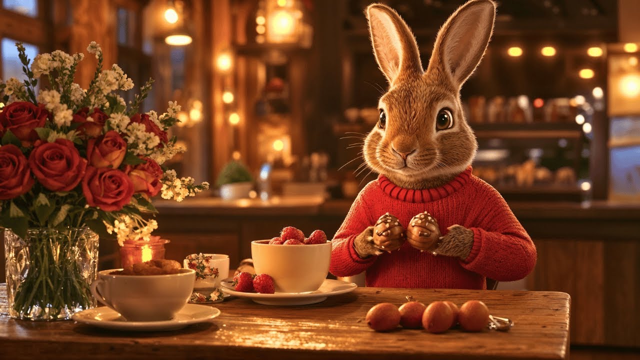 🌷🐰 Happy Easter Jazz Café – Cozy Spring Morning with Relaxing Jazz, Coffee & Dreams in Bunny Town