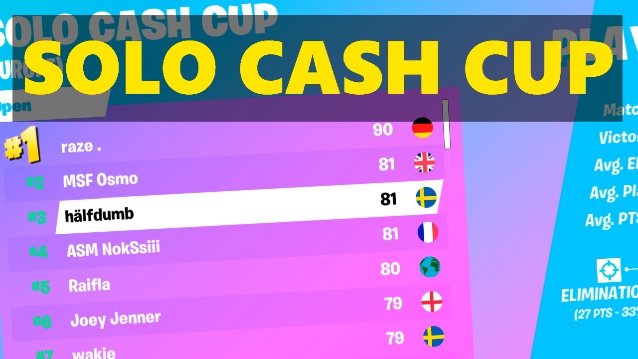 How I placed 3rd and won $1500 in Fortnite's Solo Cash Cup