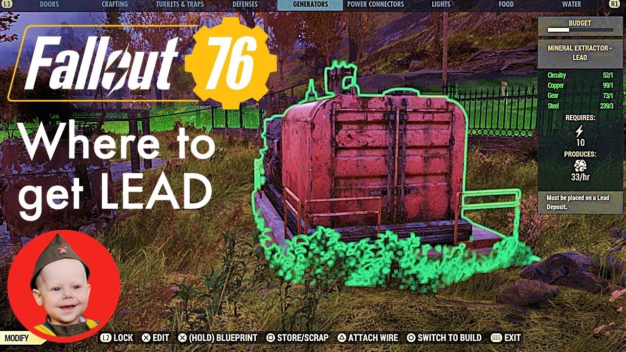 Fallout 76. Where to Get Lead (the Best Junk for Lead and which Public Workshops Have It)