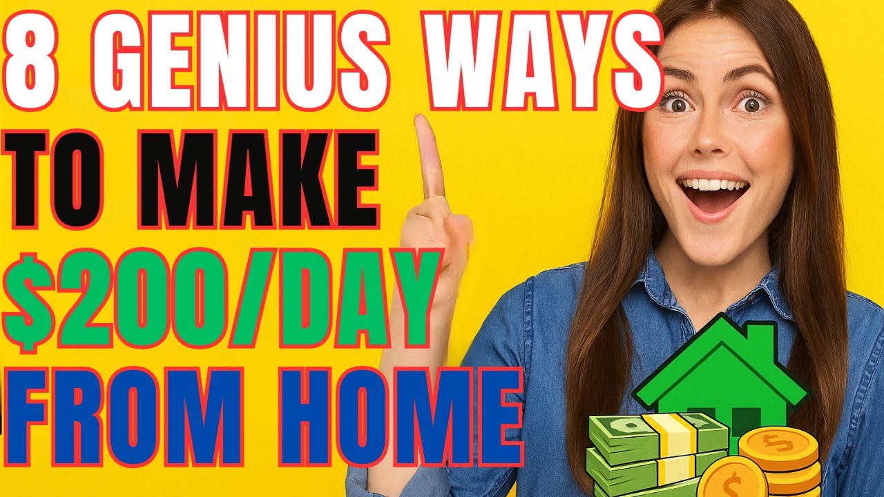 8 Genius Ways to Make $200/Day from Home!