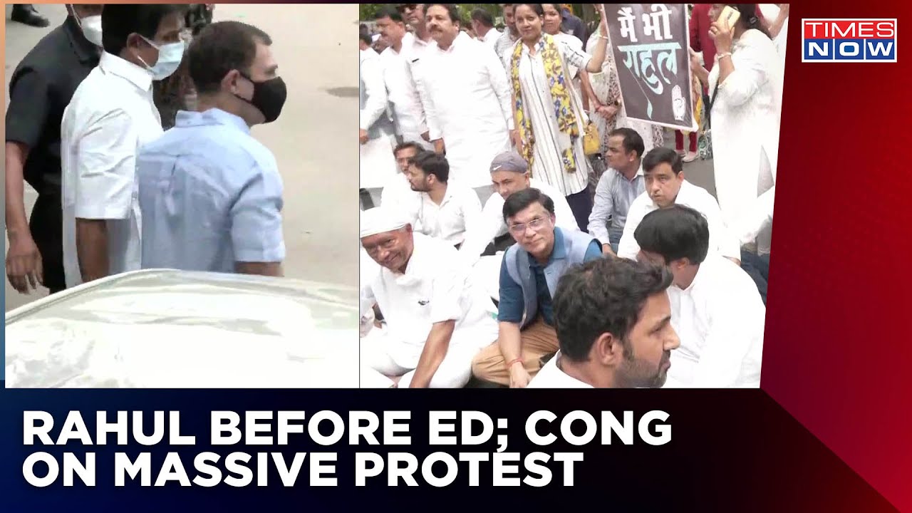 Rahul Vs ED: Congress Massive Protest At AICC Headquarters | Rahul Appears Before ED Latest Update
