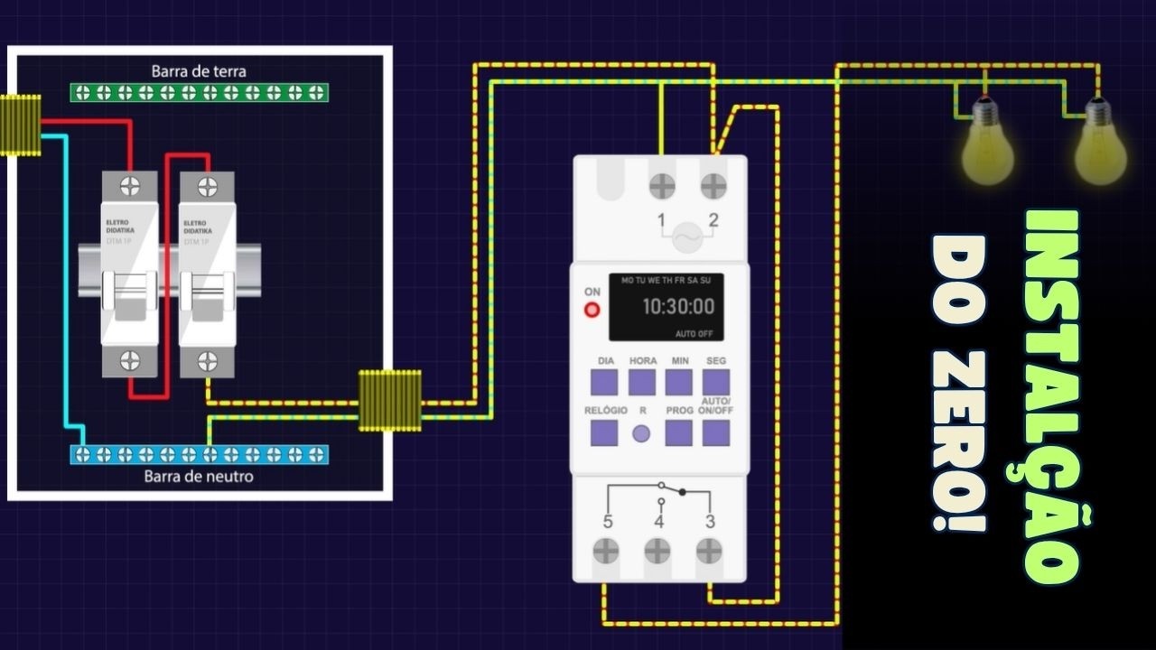 Como instalar timer [temporizador digital] Exatron LETM4004