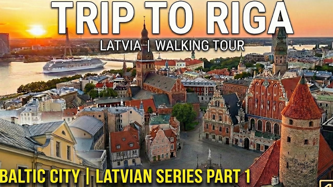 TRIP TO RIGA | LATVIA | WALKING TOUR | 4K | CRUISE TRIP | BALTIC CITY | LATVIAN SERIES PART 1 |