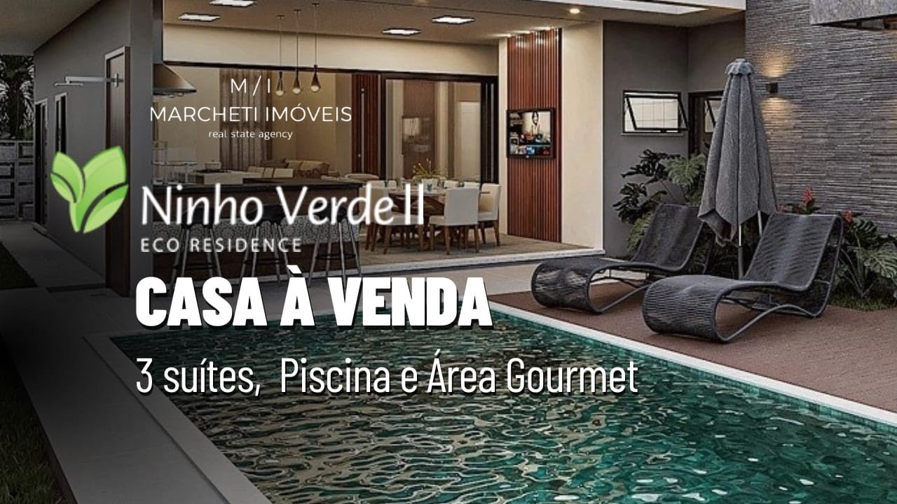 Casa à Venda no Ninho Verde II - 3 suítes, Piscina e Área Gourmet | Pardinho/SP | #ninhoverde2 
