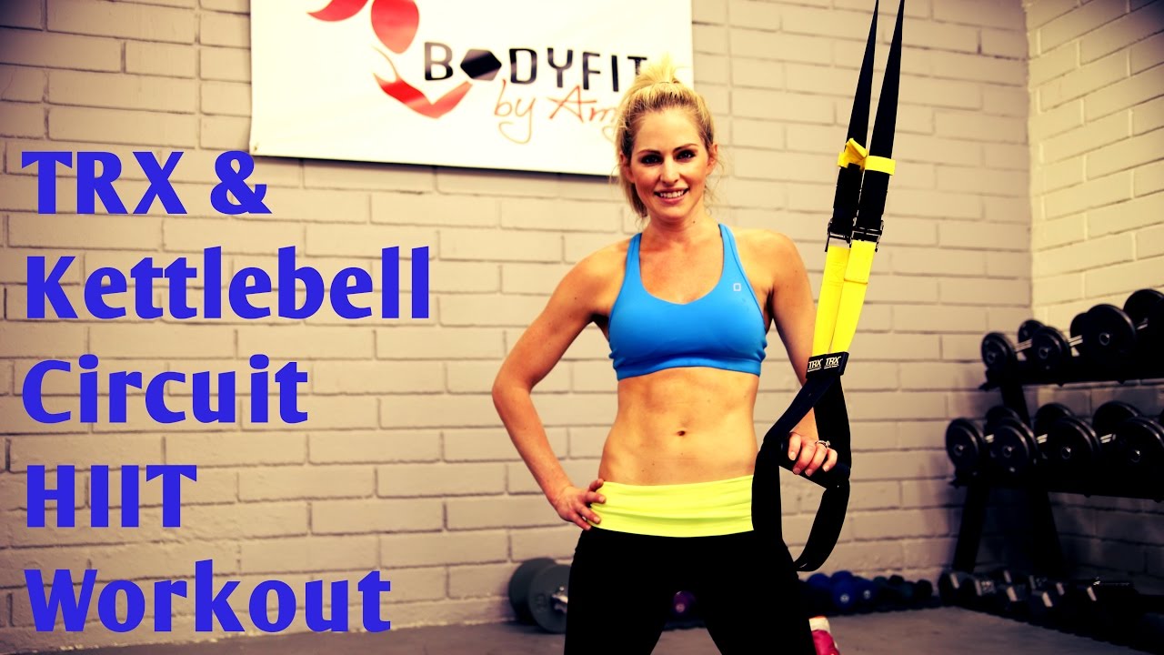 35 Minute TRX & Kettlebell Circuit HIIT Workout for Fat Burning and Strength