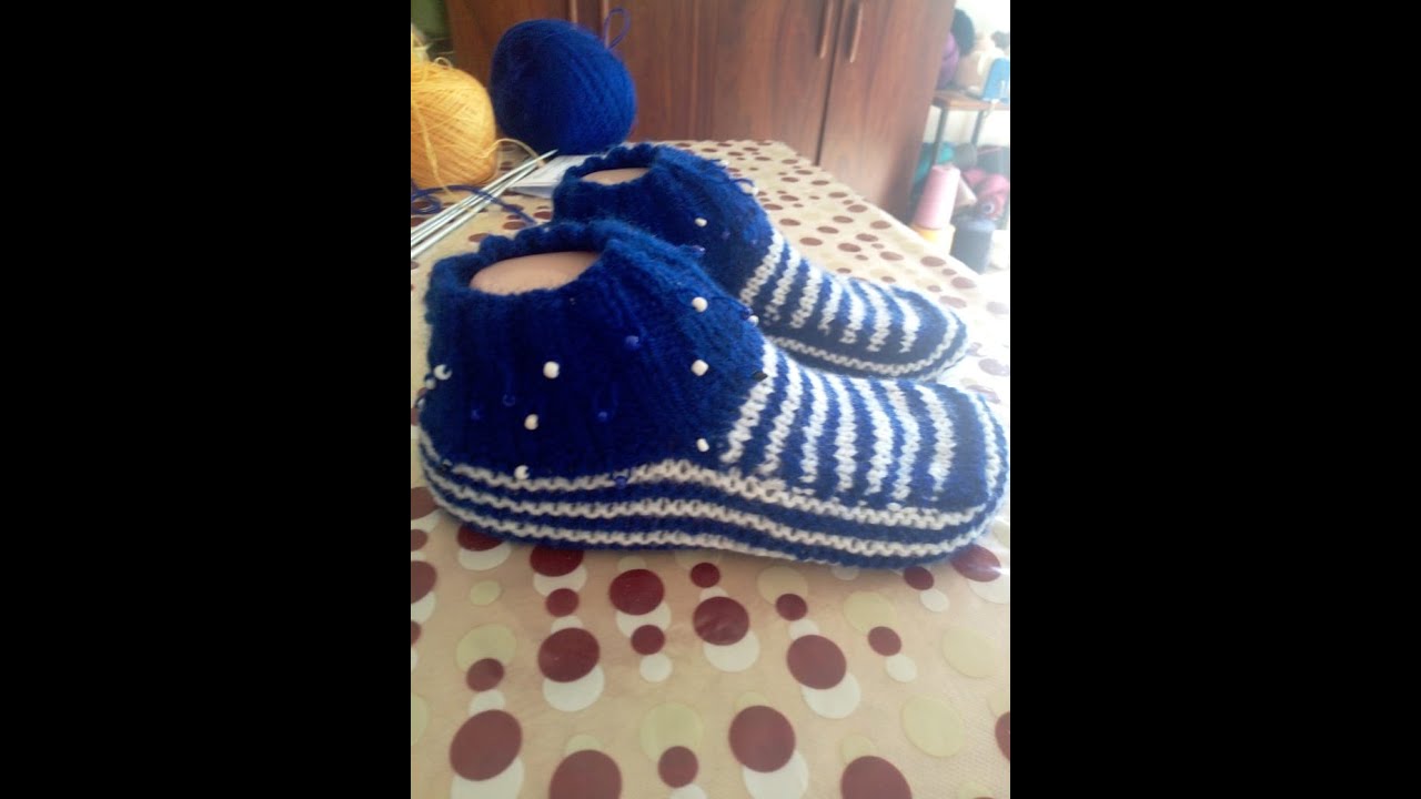 دخلو بزربة تشوفو طريقة  جديدة تنبات جوارب بالصوف و القضبان الجزء الثالث     Easy knitting slippers