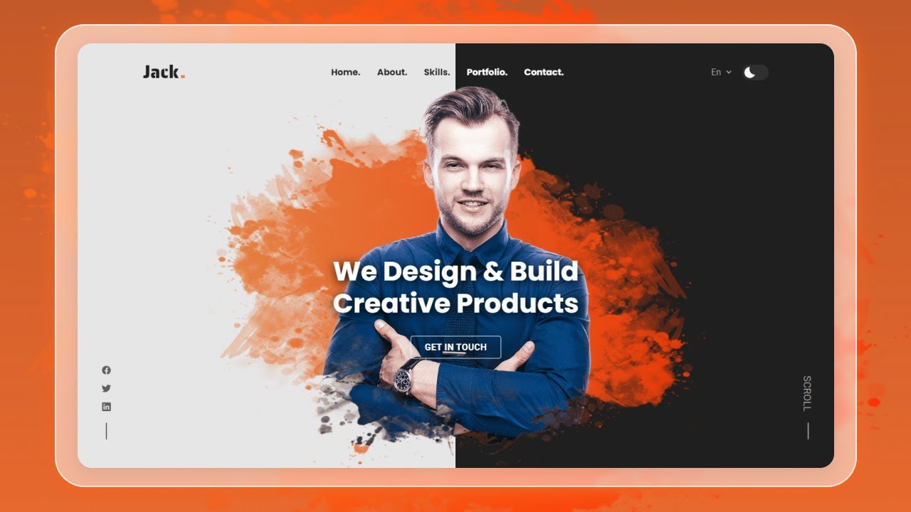 Creative Personal Portfolio Using HTML CSS Javascript