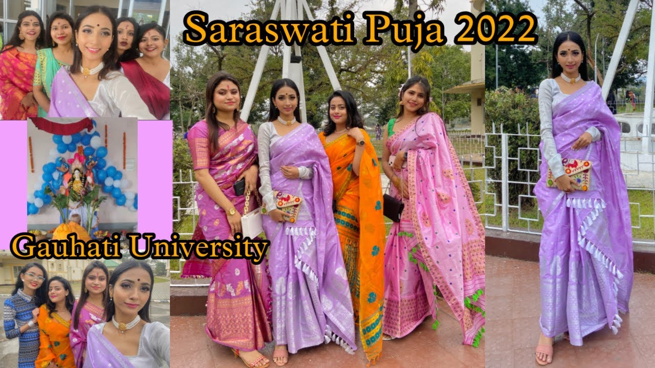Saraswati Puja 2022 || Gauhati University Saraswati Puja || Assamese Vlog ||