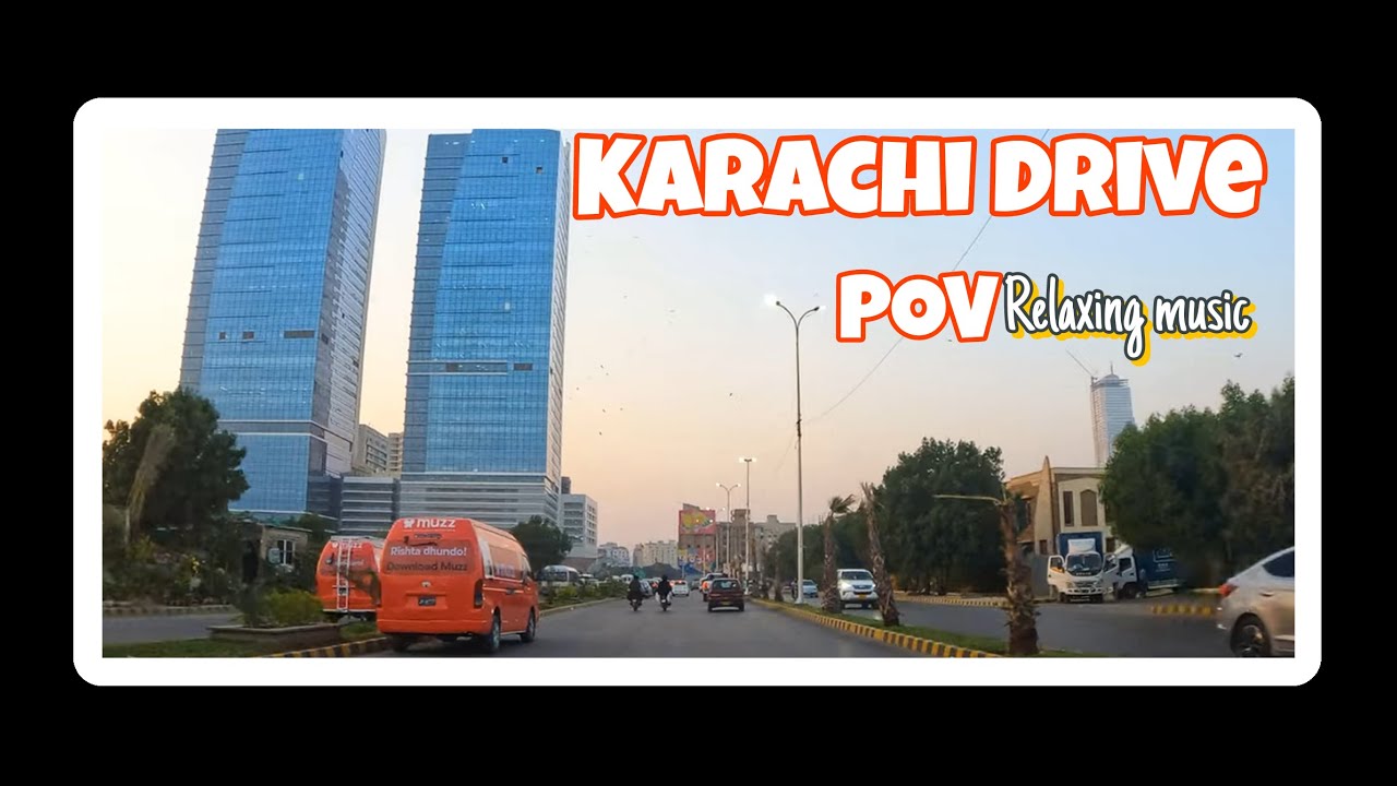 Karachi City Drive POV 🌆 | Relaxing Music | Night Driving Pakistan | 4k