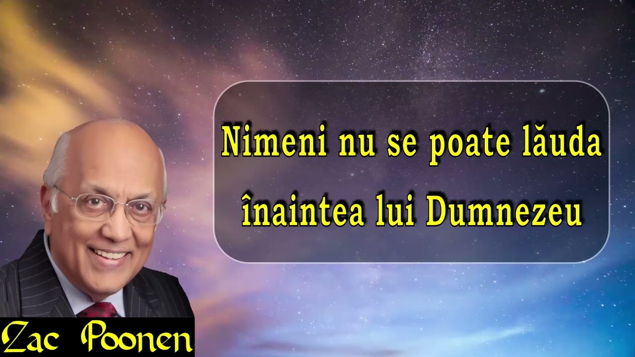 Nimeni nu se poate lăuda în prezenţa lui Dumnezeu