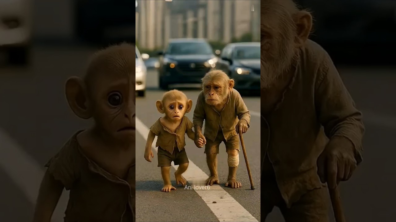 This poor monkey saved his father 