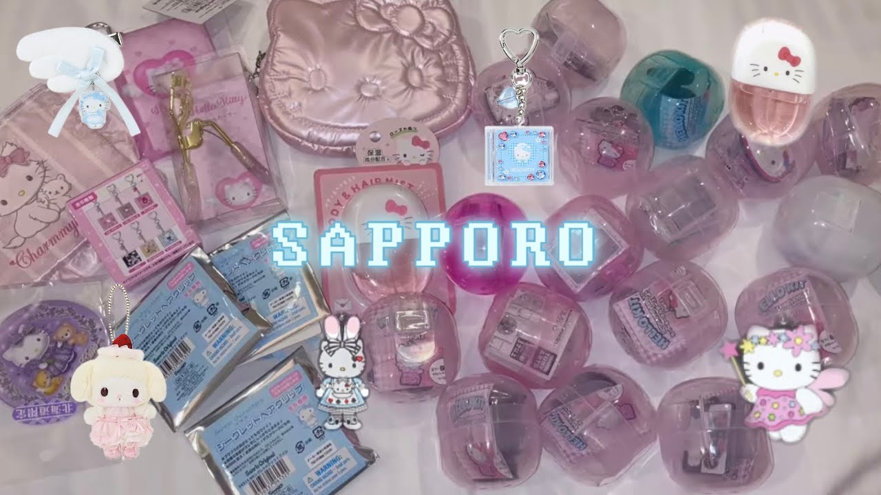 SAPPORO 삿포로 가챠 투어 #1 ❄︎ ✩*⋆ ⍋* | 산리오 • 돈키호테 • 신상가챠 • 랜덤깡