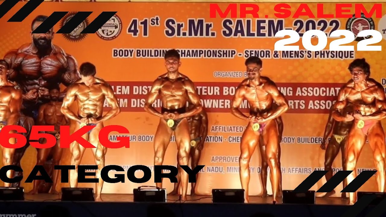 65kg category 🏆 / 41st sr.Mr. Salem 2022 | Bodybuilding competition | 