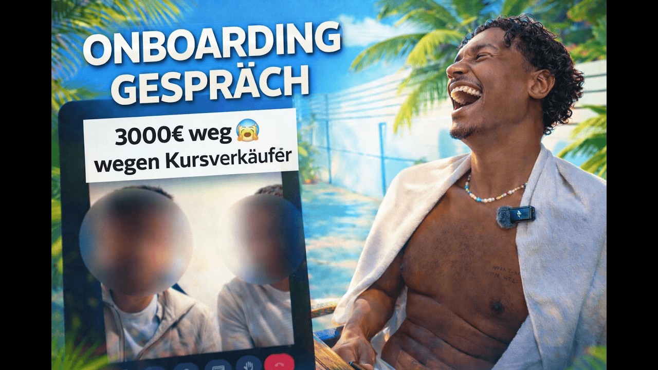 Asozial&Reich Onboarding Call (Der Member hat 3000$ bei einem Kurs 1 Tag davor bezahlt)