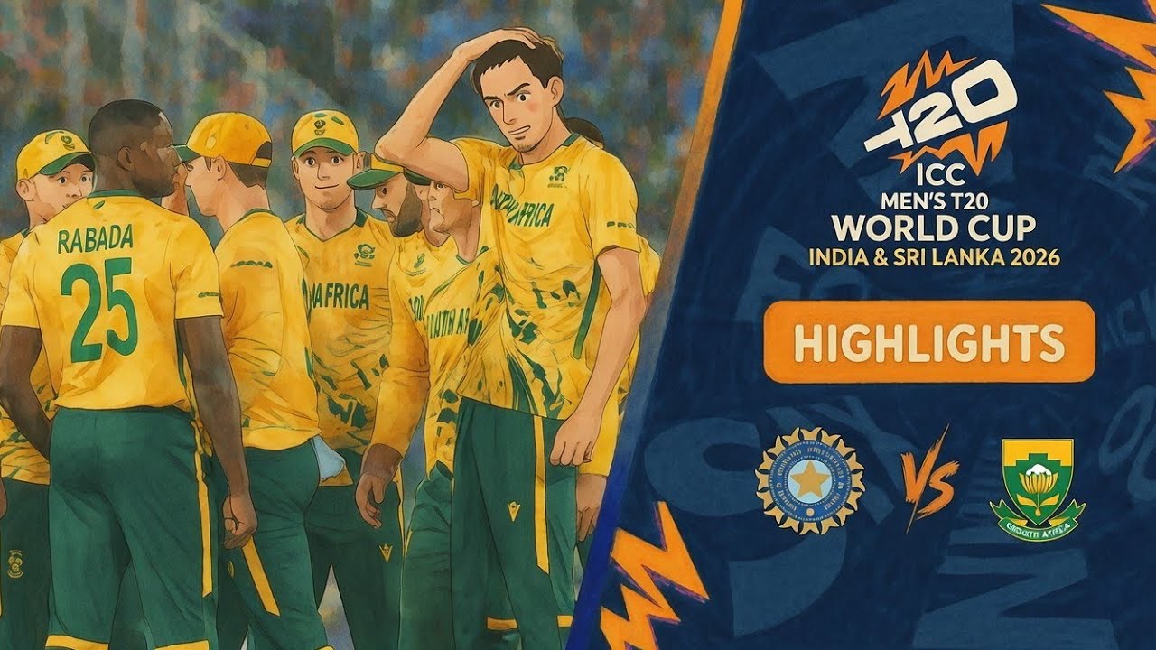 ICC MAN'S T20 WORLD CUP 🏆 2026 | IND 🇮🇳 VS RSA 🇿🇦 | SUPER 8 | HIGHLIGHTS | Visual Graphics | 