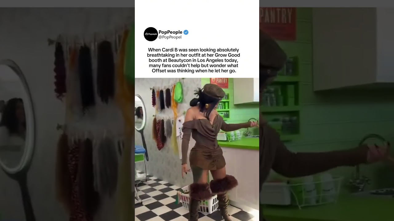 Cardi B выглядит сногсшибательно на своем стенде Grow Good, заставляя фанатов задаваться вопросам...